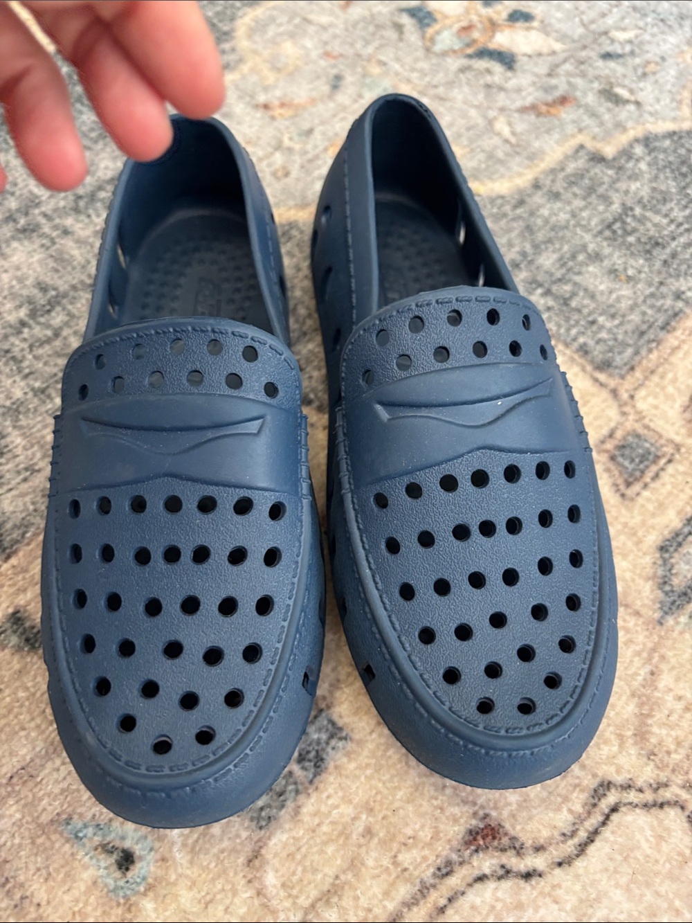 Boys navy Floafers, size 3